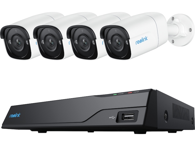 Reolink NVS8-5MB4 NVR med 4 kameraer Overvågningskameraer