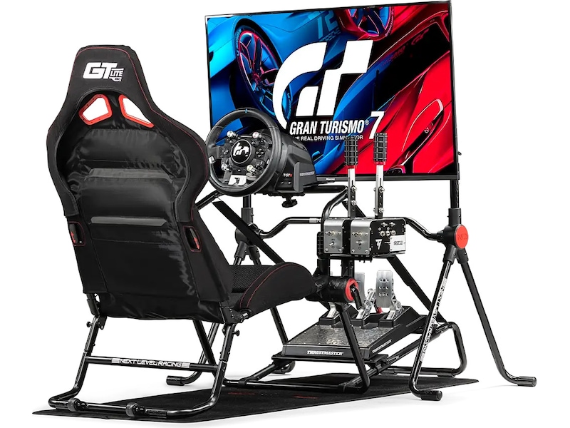 Next Level Racing GTLite Pro–kompakt GT-cockpit til DD-rat&komfort Rat og pedaler