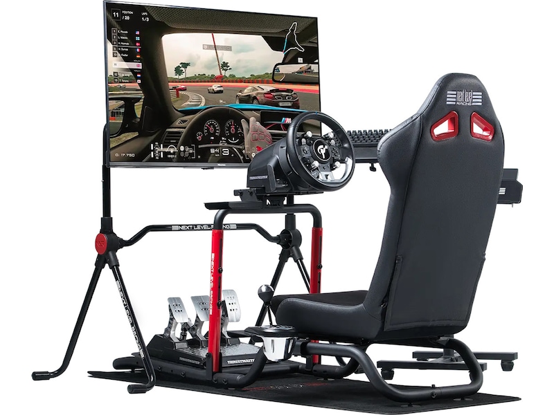 Next Level Racing Wheel Stand Lite 2.0–simstativ kompakt, opgraderbar Rat og pedaler