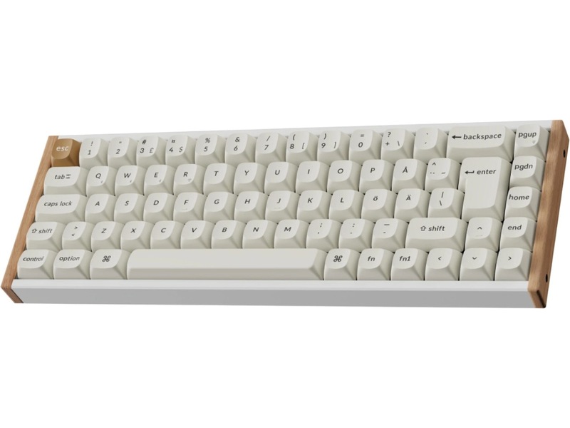 Keychron K6 HE SE Trådløst gamingtastatur (træ/hvid) Gamingkeyboard