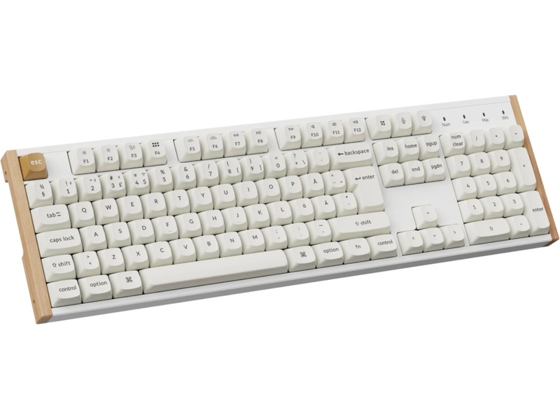 Keychron K10 HE SE Trådløst gamingtastatur (træ/hvid) Gamingkeyboard