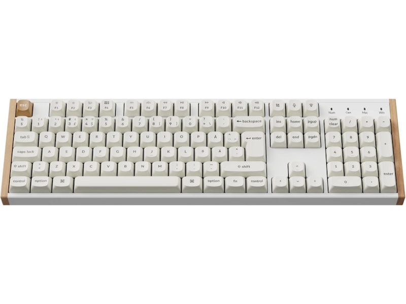 Keychron K10 HE SE Trådløst gamingtastatur (træ/hvid) Gamingkeyboard