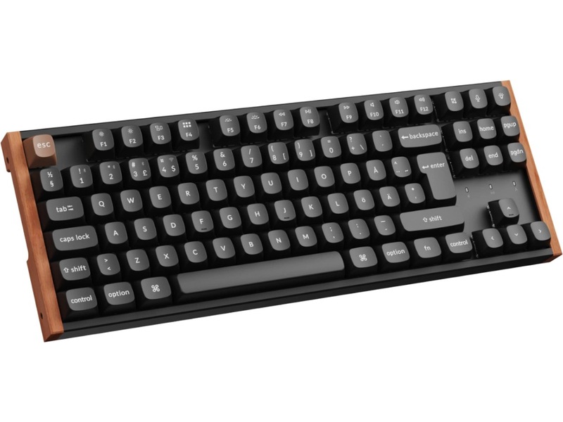 Keychron K8 HE SE Trådløst Gamingtastatur (træ/sort) Gamingkeyboard