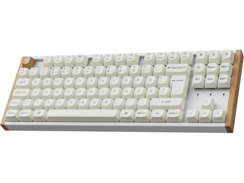 Keychron K8 HE SE Trådløst gamingtastatur (træ/hvid) Gamingkeyboard