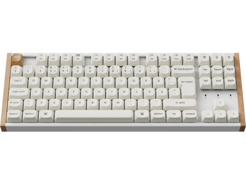 Keychron K8 HE SE Trådløst gamingtastatur (træ/hvid) Gamingkeyboard