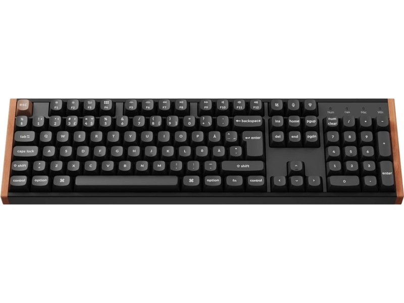 Keychron K10 HE SE Trådløst Gamingtastatur (træ/sort) Gamingkeyboard