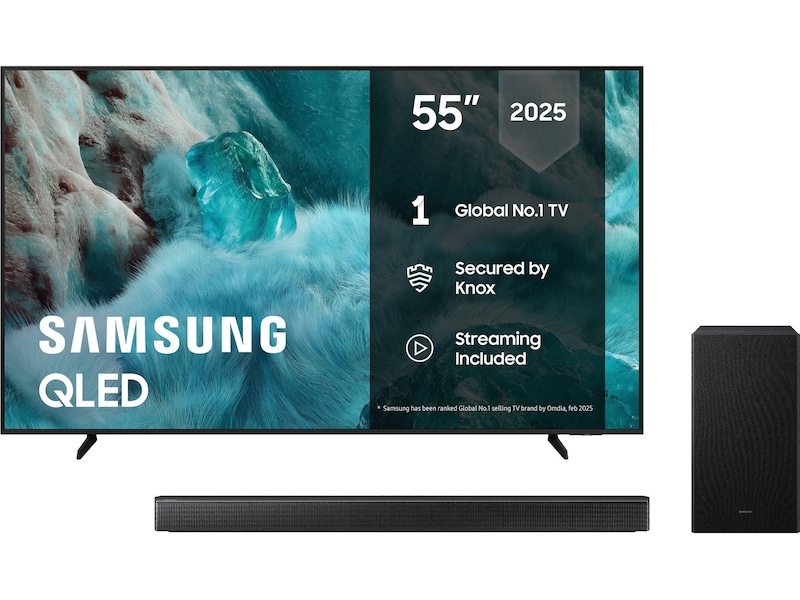 Samsung 55" Q7FA QLED 4K Smart TV (2025) + soundbar 50 - 59 tommer TV