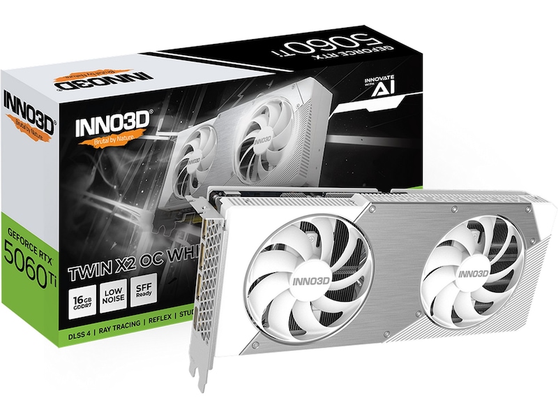 INNO3D GeForce RTX 5060 Ti 16GB TWIN X2 OC (hvid) Grafikkort