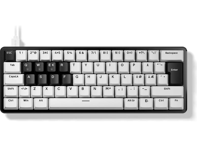 Pulsar PCMK 3 HE 60 tastatur, ISO nordisk, Hall-effekt (hvid) Gamingkeyboard