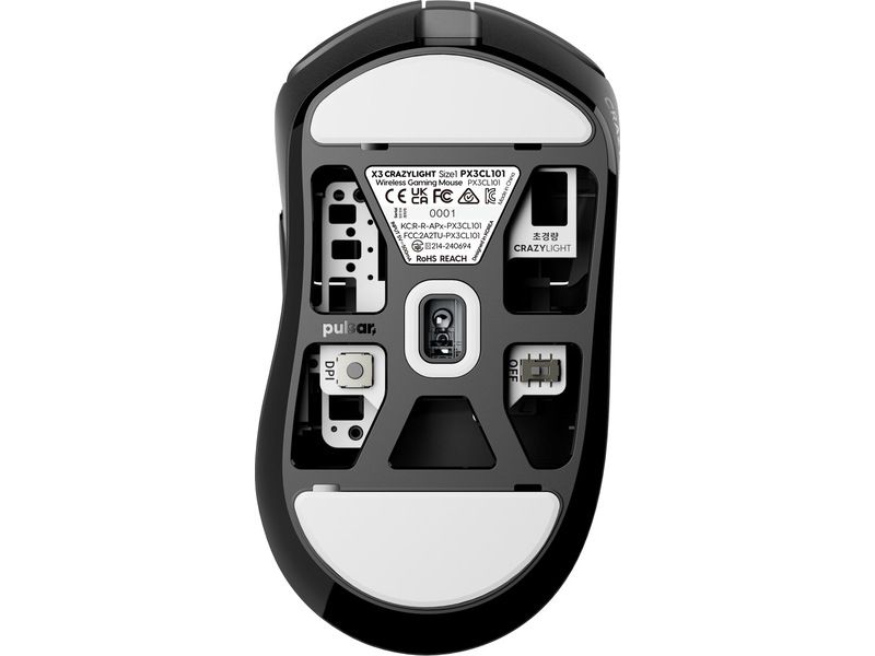 Pulsar X3 LHD CRAZYLIGHT Mini trådløs gamingmus (jet black) Gamingmus