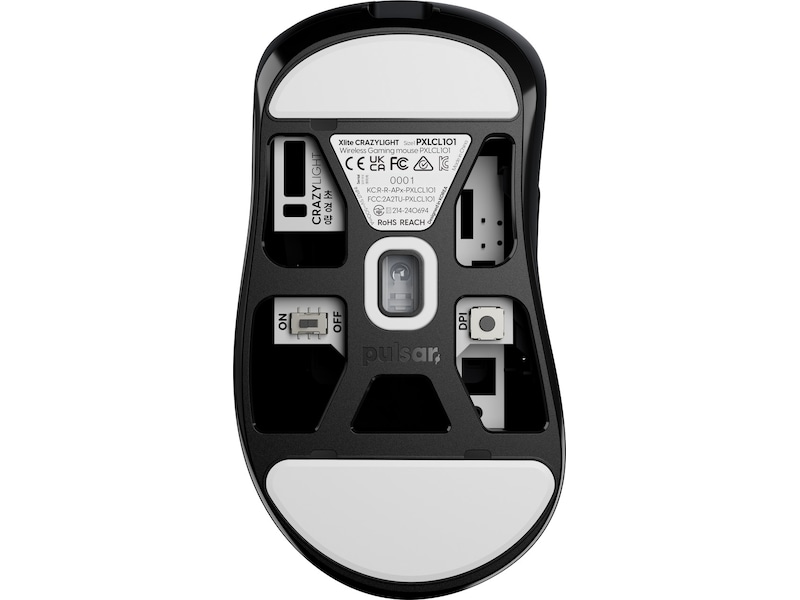 Pulsar Xlite CRAZYLIGHT trådløs gamingmus medium (jet black) Gamingmus