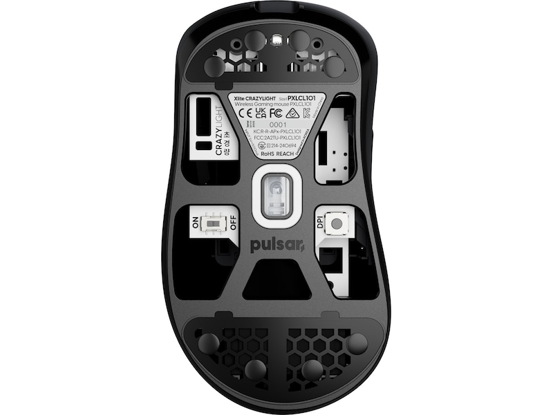 Pulsar Xlite CRAZYLIGHT trådløs gamingmus medium (jet black) Gamingmus