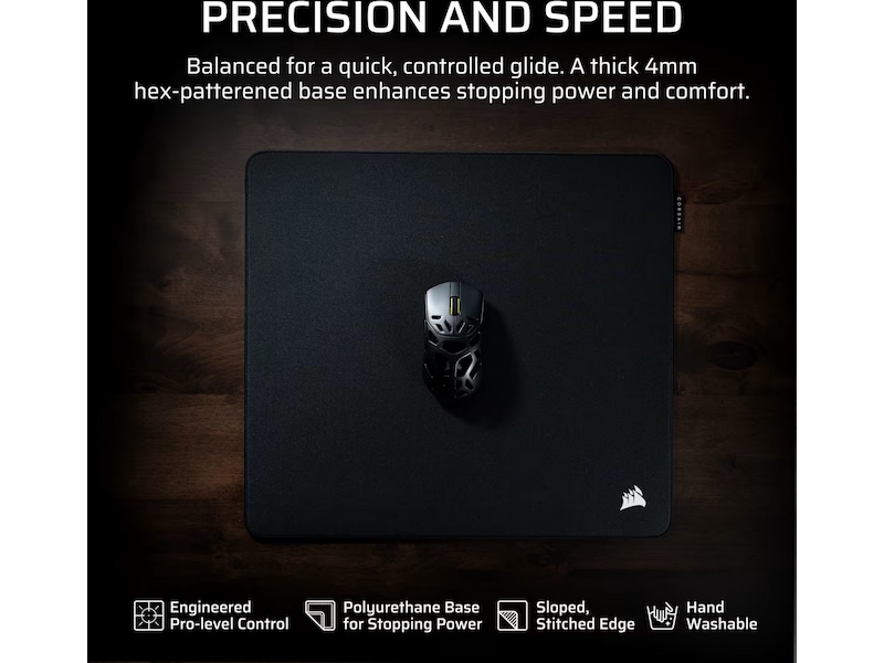 CORSAIR MM PRO gaming musemåtte medium control (sort) Gamingmusemåtte