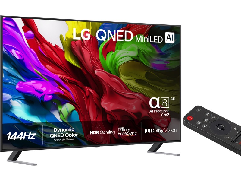 LG 75'' QNED85 evo AI MiniLED 4k smart-tv (2025) + soundbar 60 - 69 tommer TV