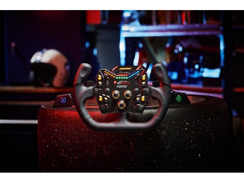 Asetek Open D ratkrans læder (sort) Rat og pedaler