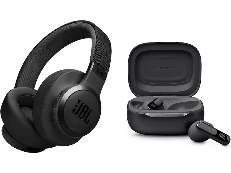 JBL LIVE 770NC trådløse hovedtelefoner + JBL LIVE BEAM 3 ørepropper Høretelefoner