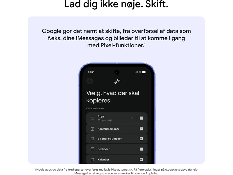 Google Pixel 10a 128GB (lavendel) Mobiltelefoner