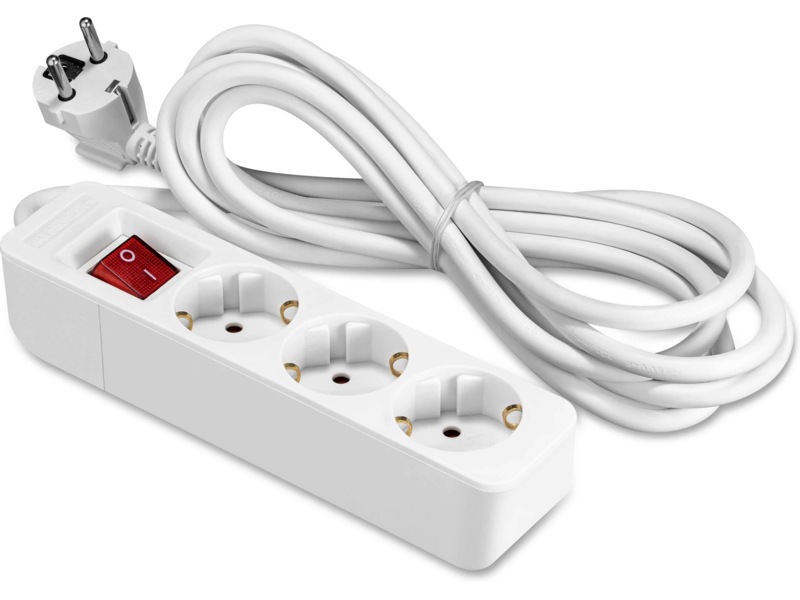 ON 3-vejs stikdåse 3m 2-pak Forlængerkabel & strømskinne