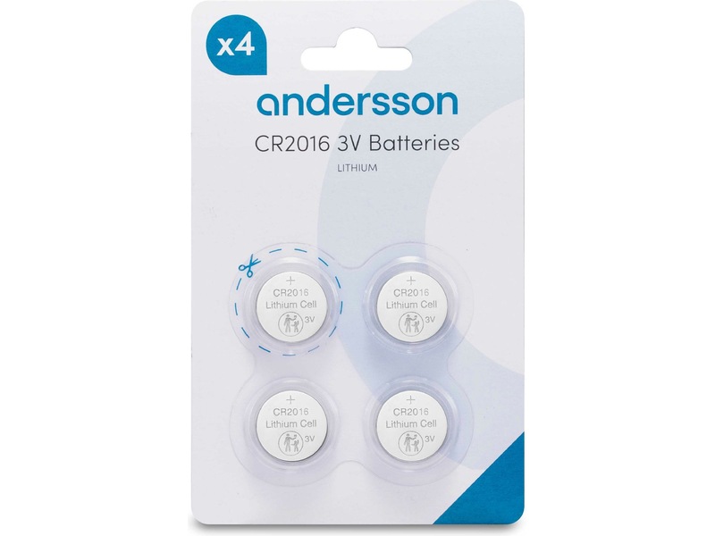 Andersson CR2016 lithiumbatteri, 2x4-pk Generelle batterier
