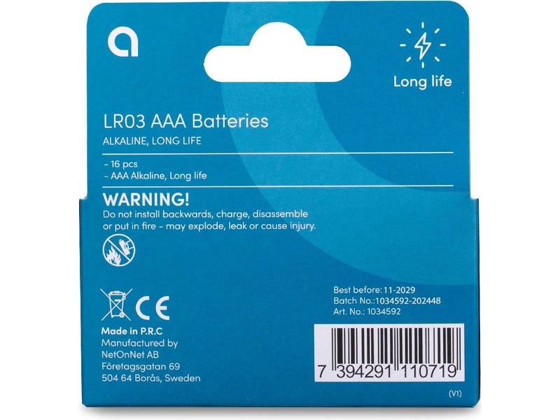 Andersson AAA batterier, 2x16-pk Generelle batterier
