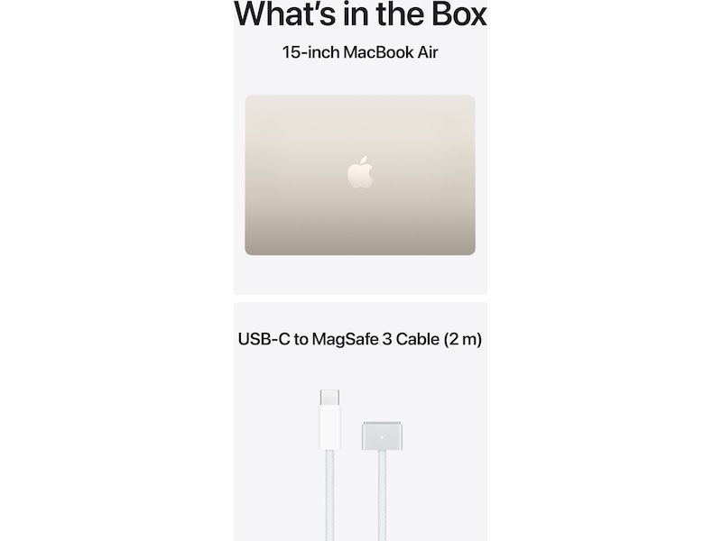 MacBook Air 15" M5 (2026) 1TB (stjerneskinn) PC - Bærbar / laptop