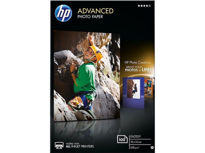 HP Advanced Glossy Photo Paper 10x15cm Papir
