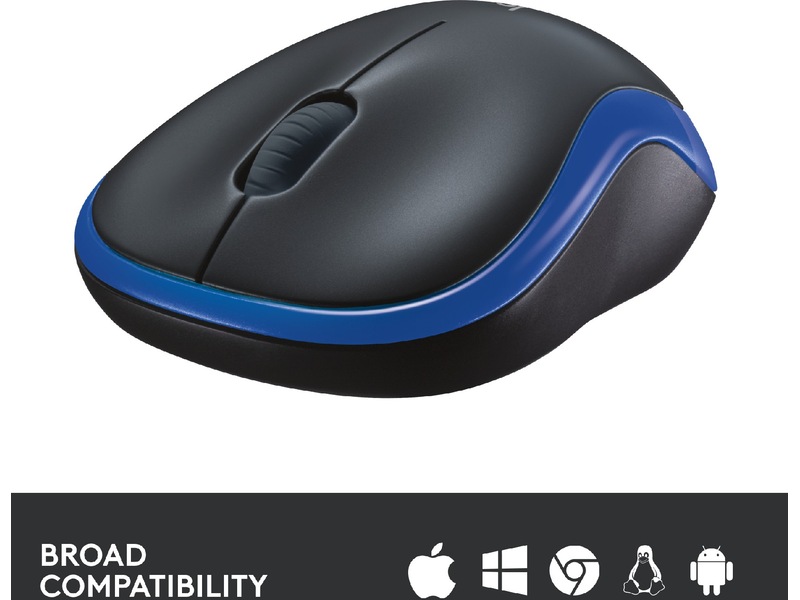 Logitech M185 Trådløs Mus Blå Mus
