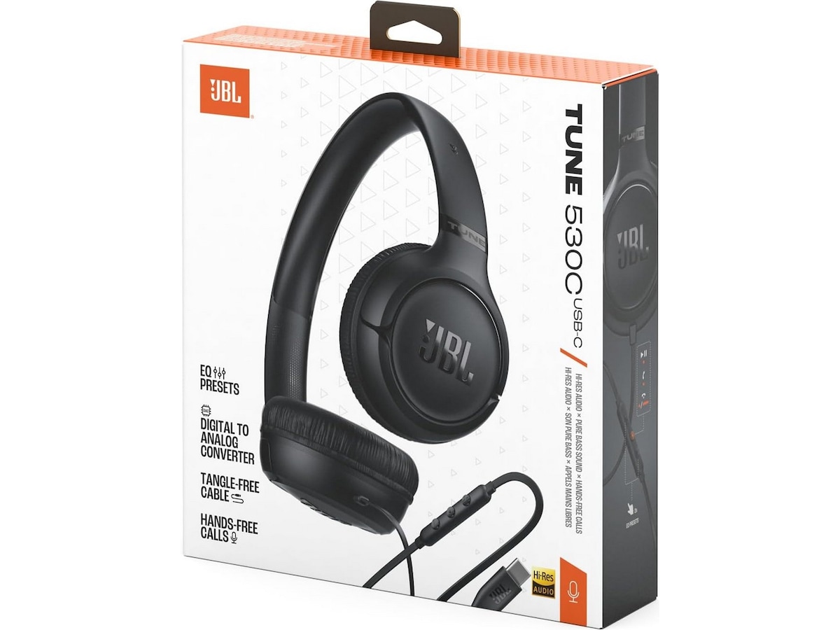 JBL Tune 530C Hovedtelefoner, Over-Ear (sort) Høretelefoner