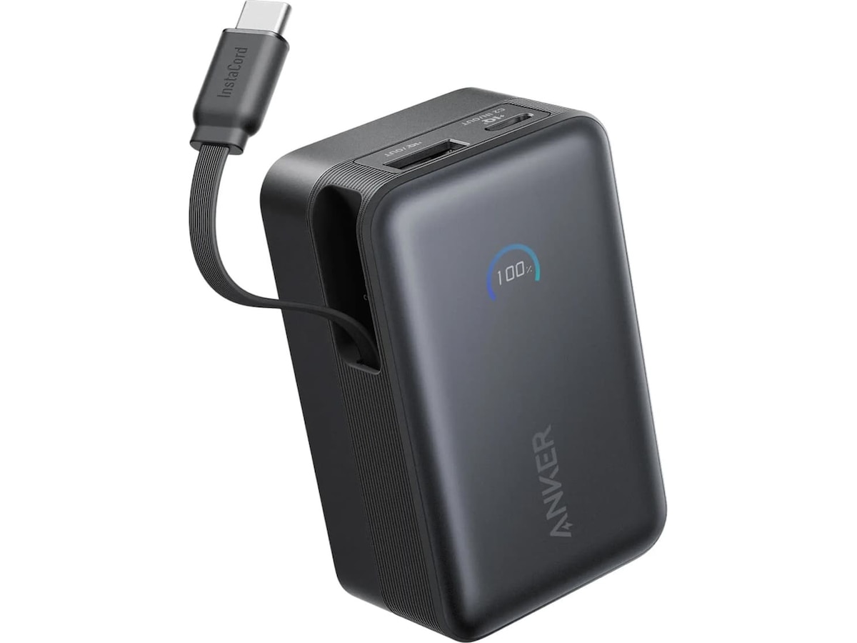 Anker Nano Power Bank 10K 45W (sort) Powerbank