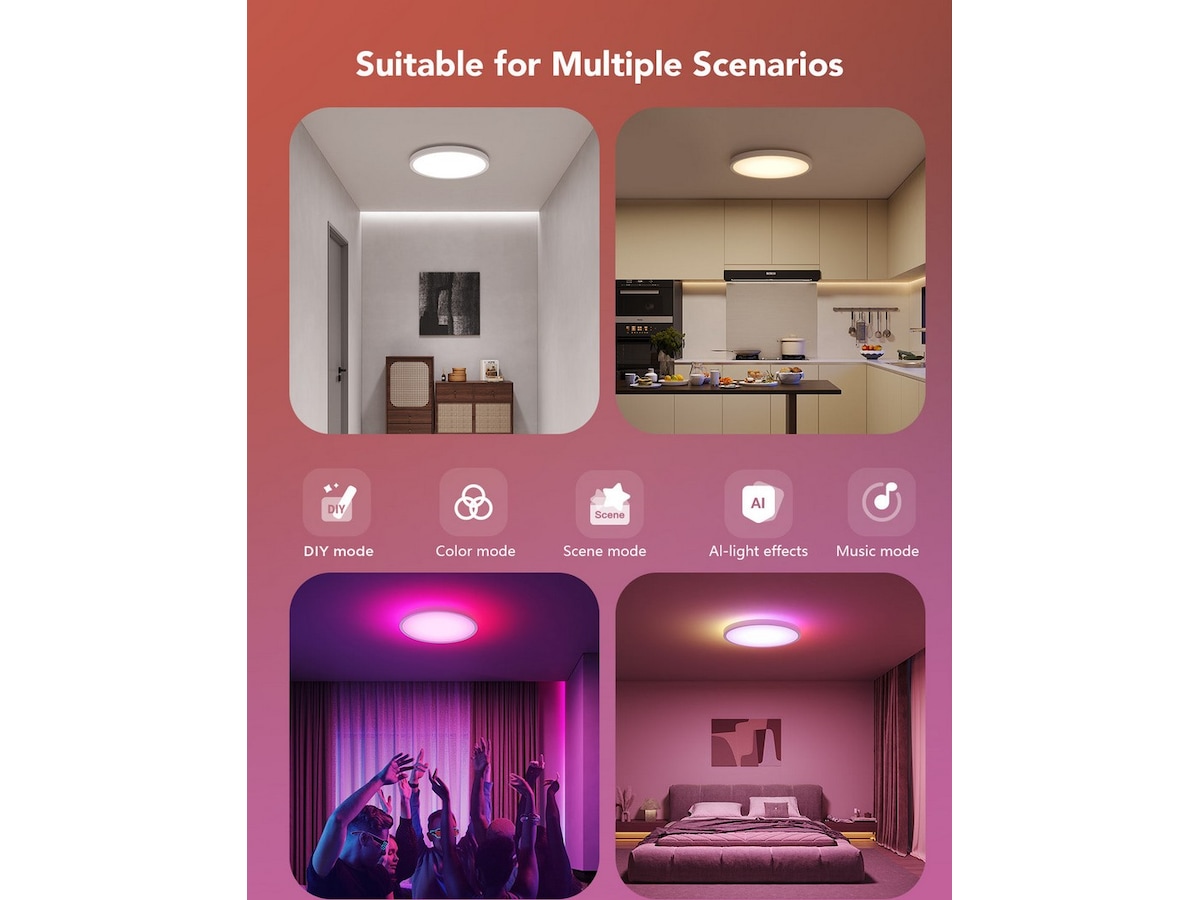 Govee Rund Smart Loftlampe 30cm Loftlampe