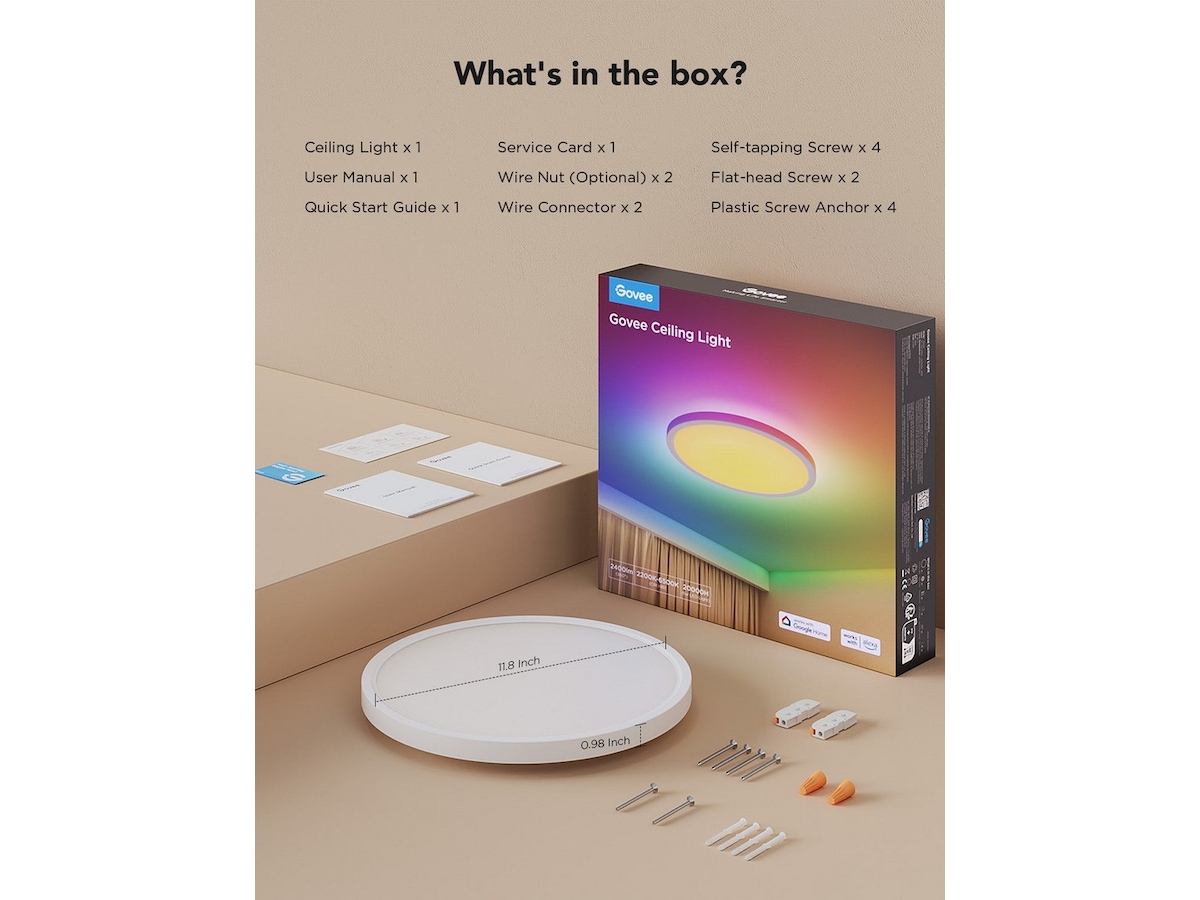 Govee Rund Smart Loftlampe 30cm Loftlampe