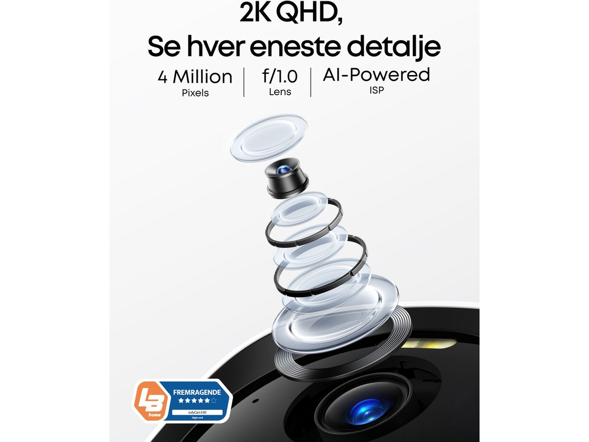 Eufy EufyCam 2x E40 sikkerhedskamera (HomeBase 2) Overvågningskameraer