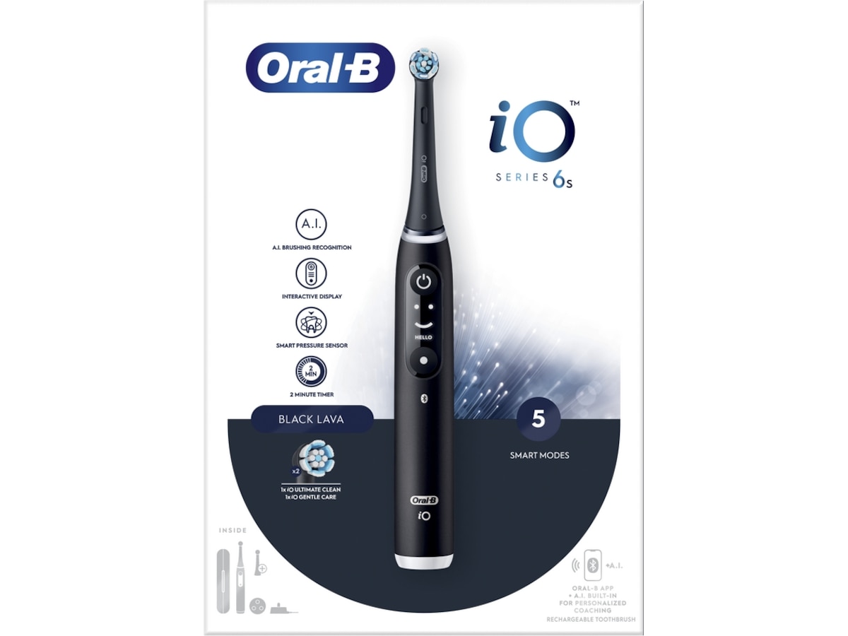 Oral-B iO 6S Eltandbørste (sort) Elektriske tandbørster