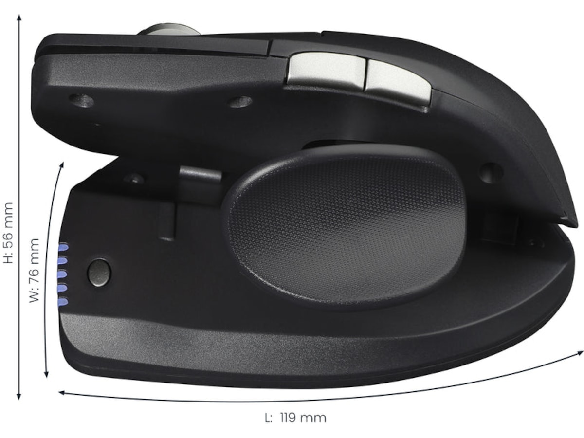 Contour Unimouse venstre trådløs mus (sort) Ergonomiske