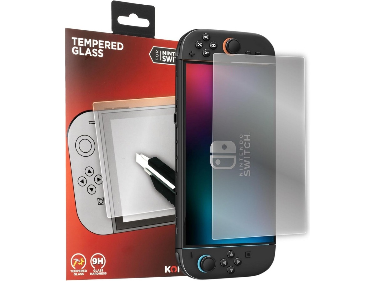 KONIX NSW2 hærdet glas 9H Håndholdte spillekonsoller