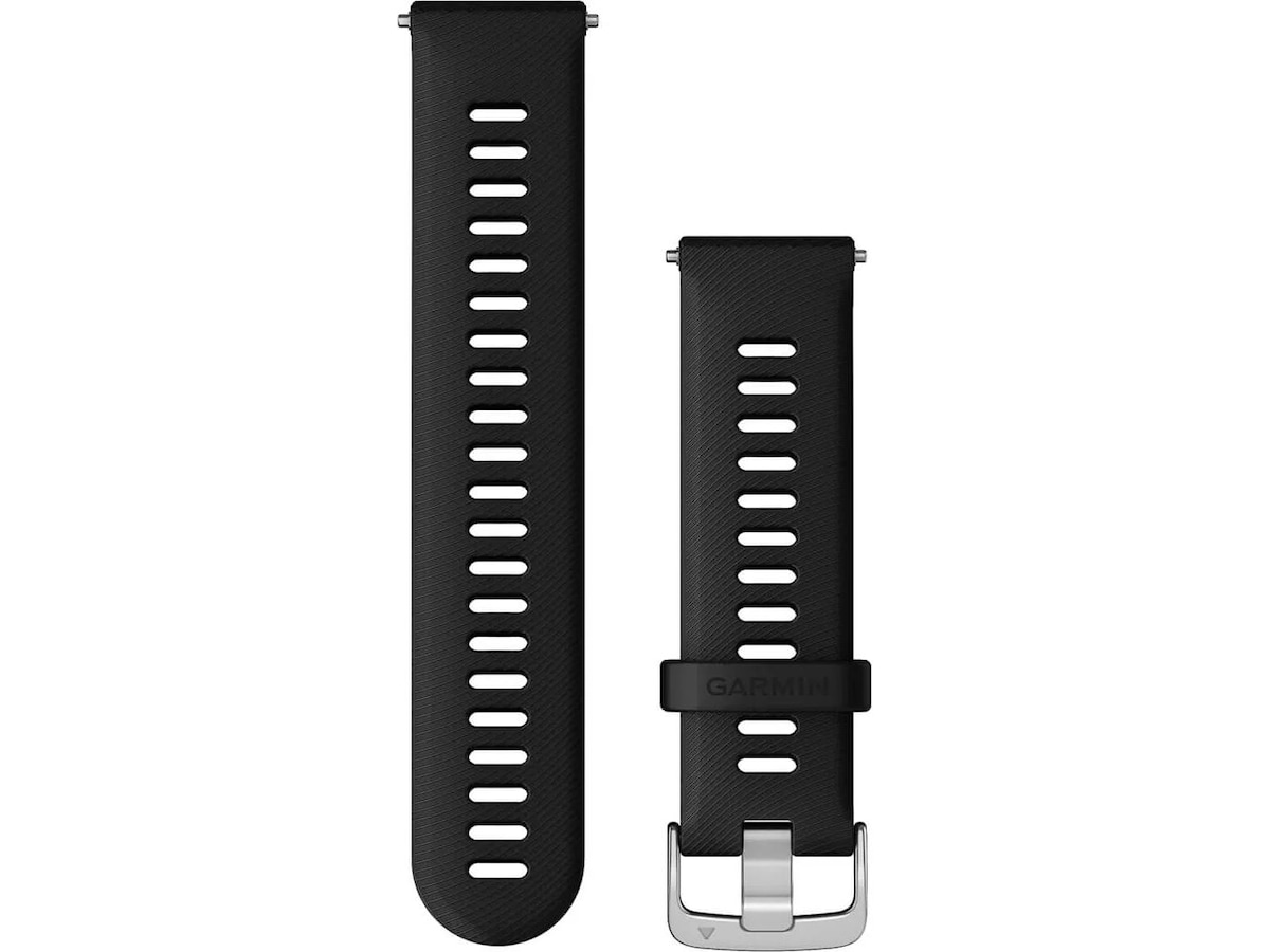 Garmin Quick Release Silikone Armbånd 22mm (sort/sølv) Rem