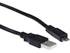 USB-A til USB Micro-B kabel 0,3m (sort) USB-kabler
