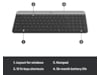 Logitech MK470 Slim Trådløs Kombination Mus & keyboards -kombinasjonspakker