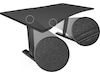 Svive Altair Gaming Desk mat sort med sorte sømme Gamingdesk
