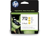 HP blæk 712 3-pack Gul Blækpatroner
