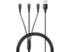 Andersson Micro-USB/USB-C/Lightning til USB-A kabel 1m (sort) USB-kabler