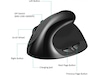 KENSON Vertical Mouse Comfi 2 trådløs mus (sort) Ergonomiske