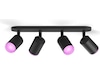 Philips Hue Fugato med fire spots (sort) Loftlampe