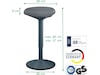 Leitz Ergo Active Balancestol med komfortsæde, justerbar højde 57-82cm Kontorstole
