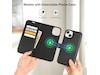 iiglo iPhone 15 Plus 2-i-1 Wallet cover (sort) Mobilcover