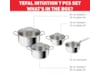 Tefal Intuition 7-delt grydesæt i ubelagt rustfrit stål B864S734 Tilbehør til komfurer, kogeplader og ovne