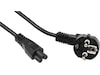 C5 til Schuko Strømkabel 2m (sort) Strømkabler