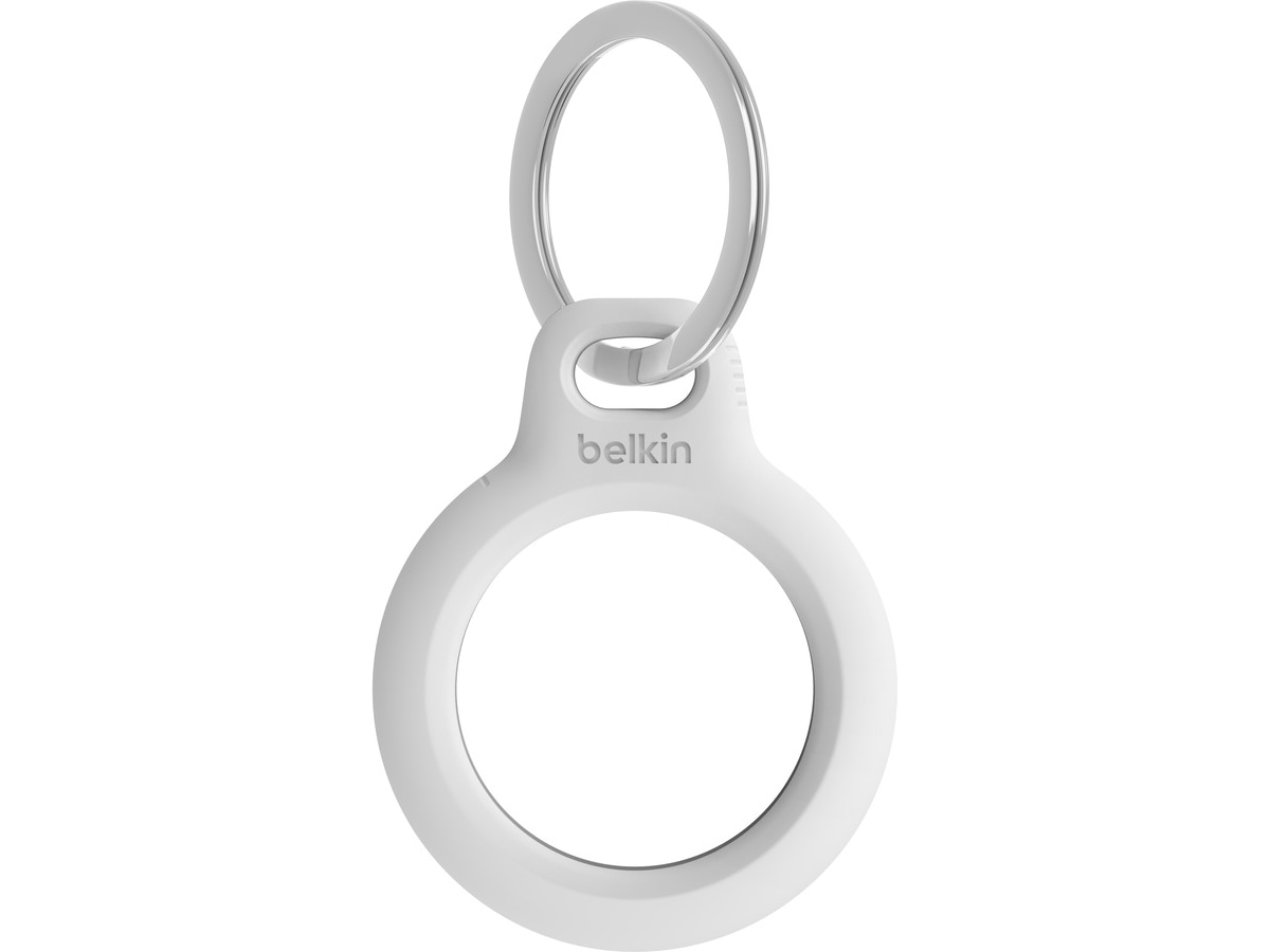 Belkin holder til AirTag, med nøglering - hvid Bluetooth tracker & GPS