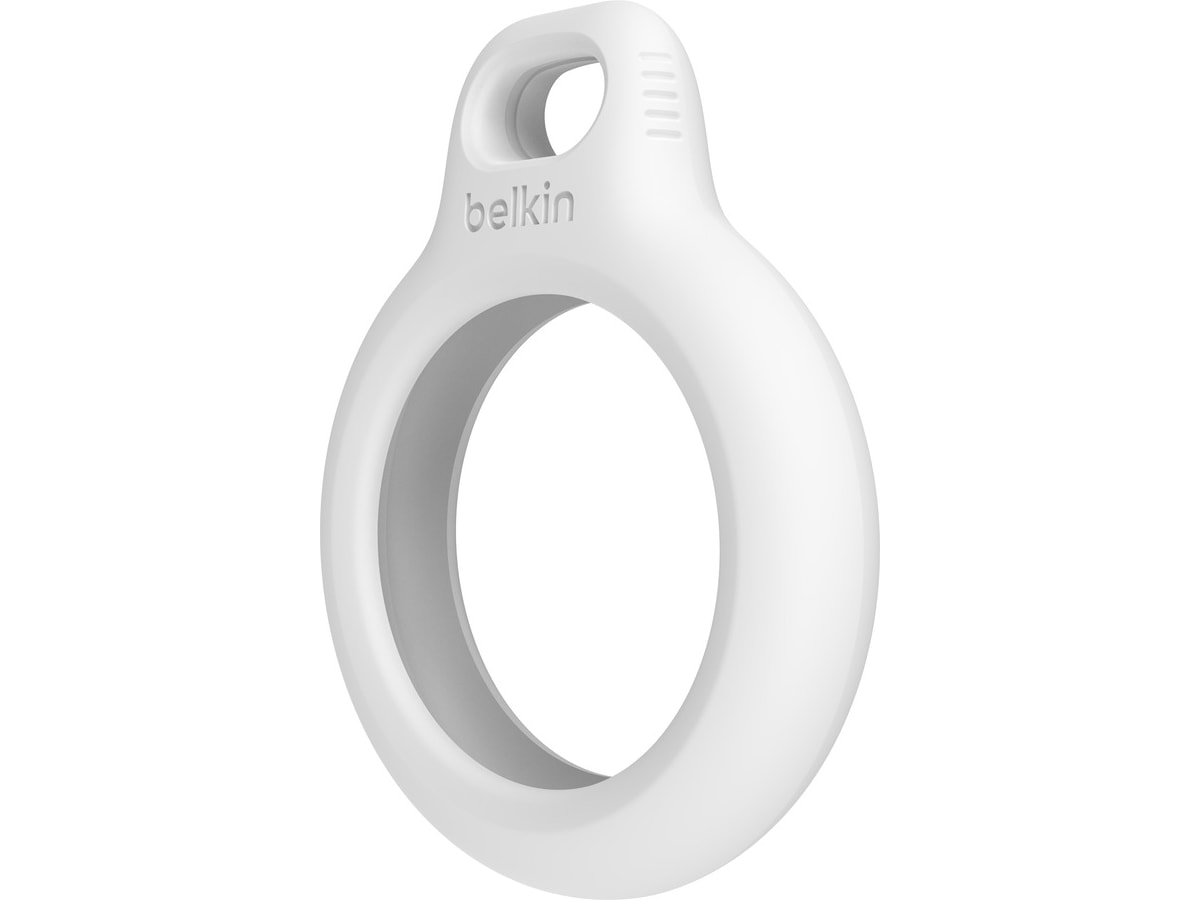 Belkin holder til AirTag, med nøglering - hvid Bluetooth tracker & GPS