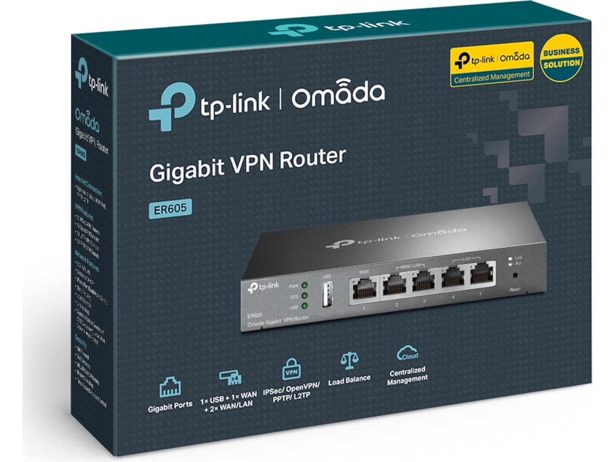 TP-Link ER605 V2 Omada Gigabit VPN Router Routere